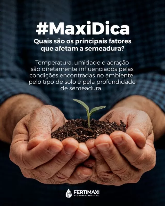 🌱 A semeadura é um dos fatores  fundamentais para o sucesso da produtividade da lavoura.

🌱Entretanto existem alguns fatores que influenciam e afetam as condições deste processo. Separamos alguns deles para que você possa ficar atento. 

#fertilizante #npk #adubo #fertilizantenpk #agricultores milho #logística #cafeicultor #citricultor #soja #sustentabilidade #nordeste #homemdocampo #mulherdocampo #fertimaxi #segurançadotrabalho #bahia